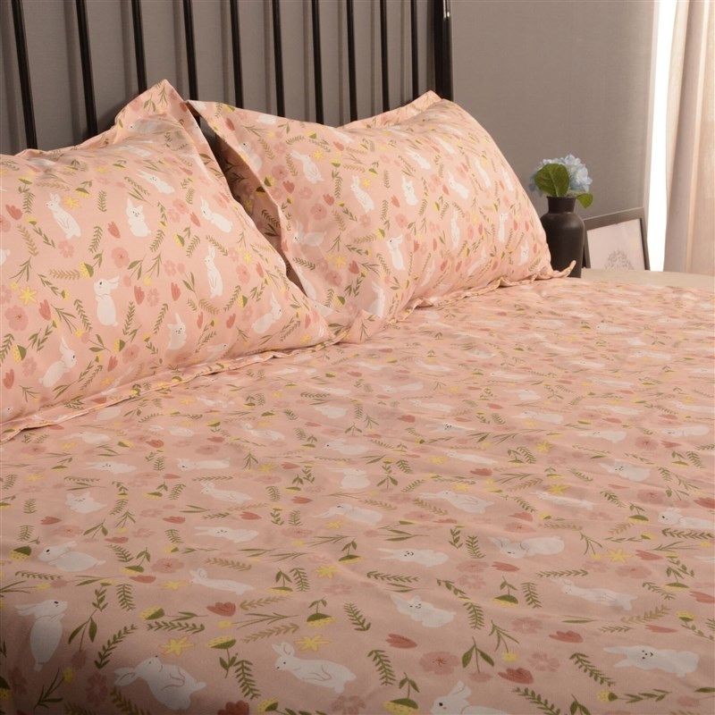 森系田园小碎花老粗布床单单件粉色可爱夏季睡单卡通小帆布软凉席,床上用品,床单,淘宝优惠券,粉丝福利购,淘宝优惠卷