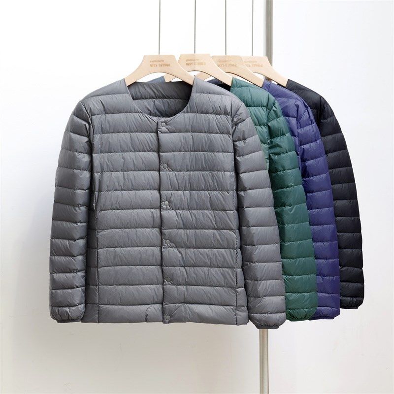 2024新款f大码轻薄羽绒服男短款内胆爸爸青少年超马甲马夹秋季内