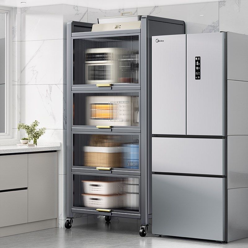 厨房置物架多功能置物柜微波炉夹缝收纳柜家用柜子储物柜碗柜橱柜,厨房/烹饪用具,厨房置物架/置物柜/角架,淘宝优惠券,粉丝福利购,淘宝优惠卷