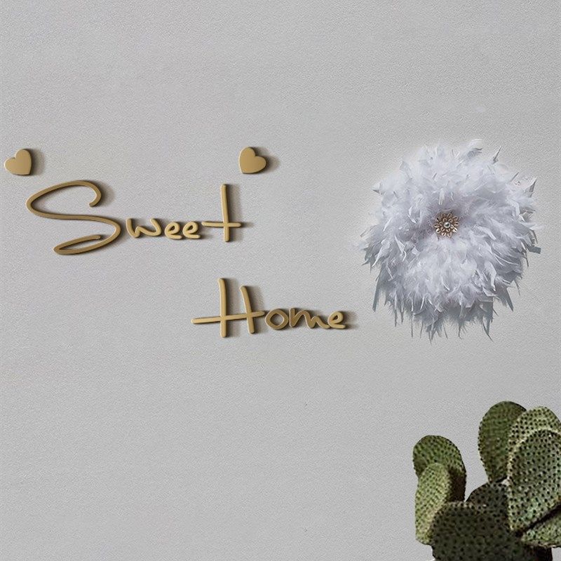 电视背景墙面装饰客厅床头甜蜜之家立体墙贴纸自粘字母卧室主卧