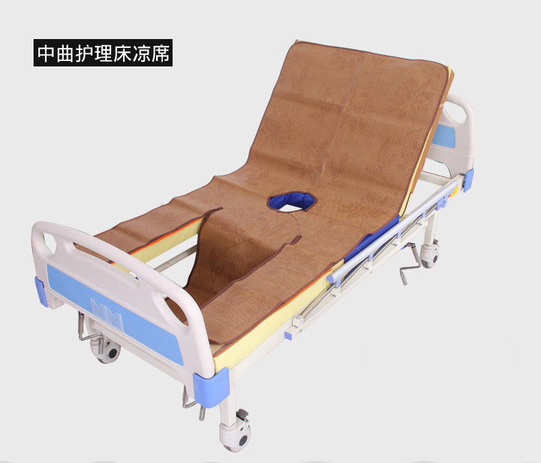 卧床老人夏季凉席瘫痪病人床上用凉席带便孔多功能护理Z床专用藤