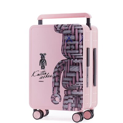 20英寸小型登机行李箱粉色高价值行李箱2025新款24中U置宽手推车