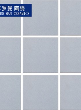 100100mm蓝灰色光滑平面外墙瓷砖室外小片方块砖釉面砖纸皮砖墙