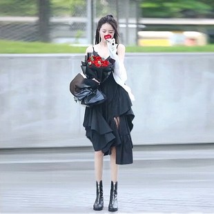 guidi鬼帝靴子女短靴秋季透气单靴白色前拉链马丁靴小码大码女靴