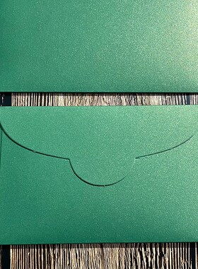 45个250克珠光纸信封15x10厘米贺卡封套商务个性插舌空白加厚橙色