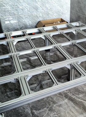 悬浮床床架欧标工j业铝型材DIY简约现代无床头1.8米 2米双人榻榻