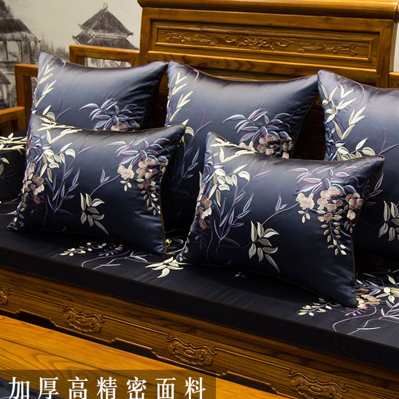 中式红木沙发坐垫实木家具罗汉床座垫罩套太师椅圈椅茶椅防滑椅垫