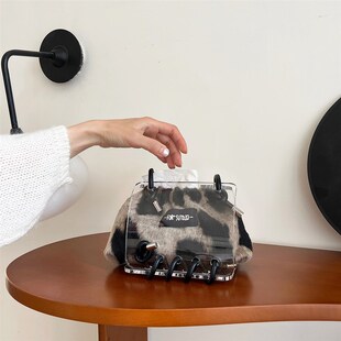 福笙中古纸巾盒豹纹亚克力抽纸盒酒店民宿咖啡厅X艺术餐巾纸盒