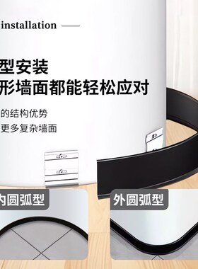 加厚铝合金卡扣式踢脚线超薄金属地脚线黑色I极窄4/6cm8公分贴脚