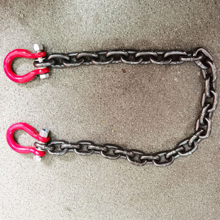 双吊环起重链条卸钢筋底链兜圈y兜底锰钢链吊链吊环吊钩捆绑铁链