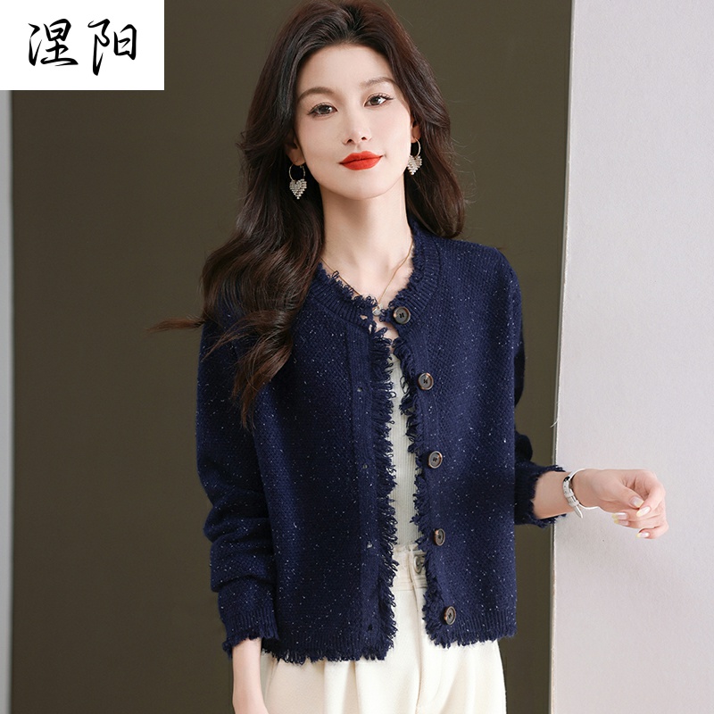 高端品牌针织开衫外套短款显瘦百搭