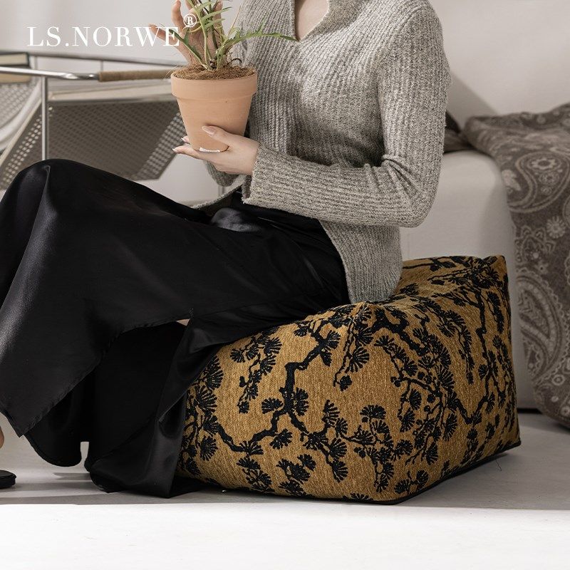 坐墩中古风墩子隐奢布艺坐垫凳客厅书房茶室脚踏蒲团地毯懒人沙发,住宅家具,懒人沙发,淘宝优惠券,粉丝福利购,淘宝优惠卷