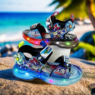 带风车男童凉鞋儿童鞋子2025新款夏季小孩夏款6发光5沙滩男孩2岁3