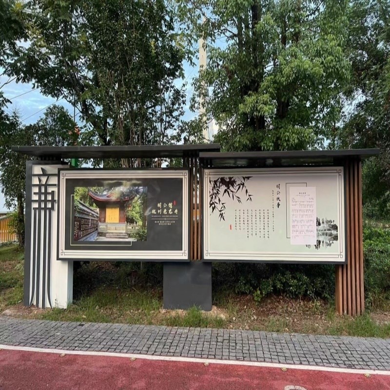 不锈钢宣传栏企业橱窗党建宣传栏文化J长廊挂墙公示栏校园广告牌