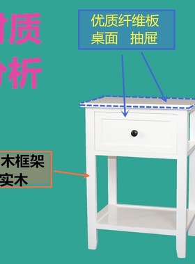 9C黑色实木40床头柜酒店公寓小户型边角收纳置物柜简约简易时尚批