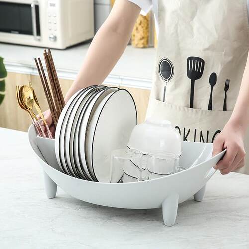 【下单立减50】家用多r用沥水碗架厨房塑料碗筷餐具收纳盒沥水架J