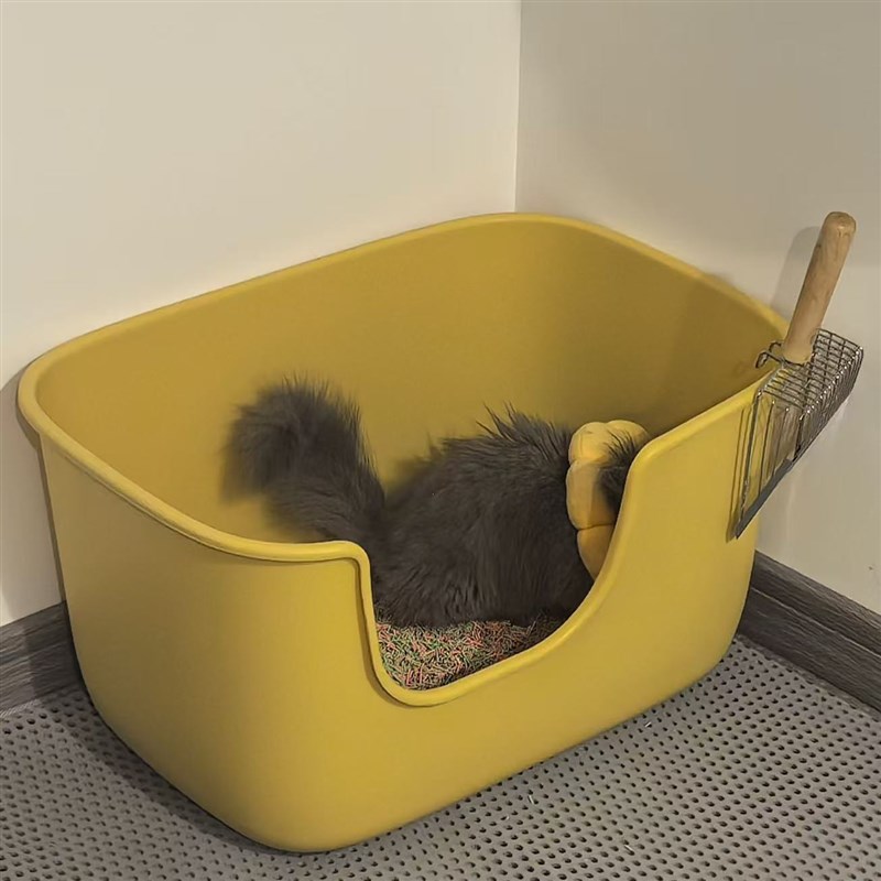 两用猫砂盆超大号防外溅防臭全封闭式带盖猫屎盆厕所大黄油防带砂