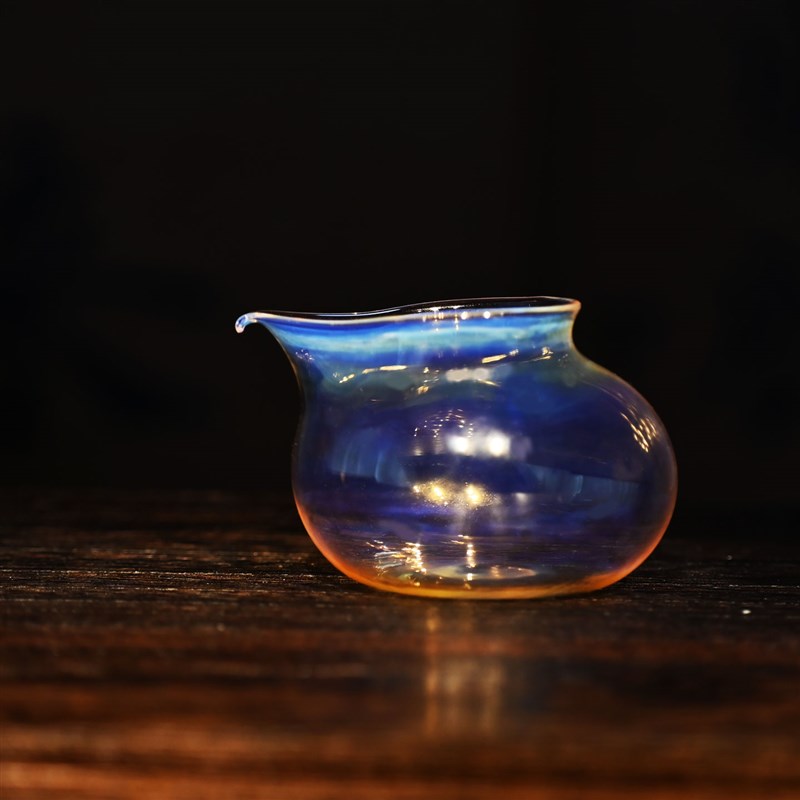 沁茗堂 迷你飞鸟公道杯 纯手工B吹制高硼硅耐热玻璃茶具匀杯分茶