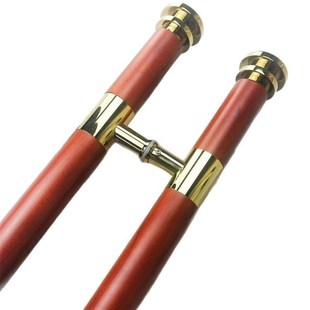 黑胡桃玻璃门拉手实木现代新中式地弹簧门木门店面大门拉手木质