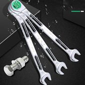 老A 加长两用棘轮扳手台湾72齿快速棘轮呆梅开口梅花快扳快速扳手