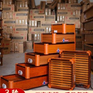 百川实木取暖器家用暖脚器烤火箱小型烤脚电火桶烤火炉烘脚神器