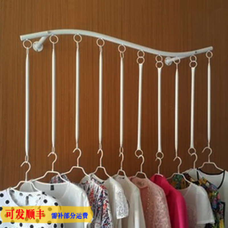 服装店铁艺展示架上墙侧挂男装店壁挂式货架女装店复古吊挂式衣架