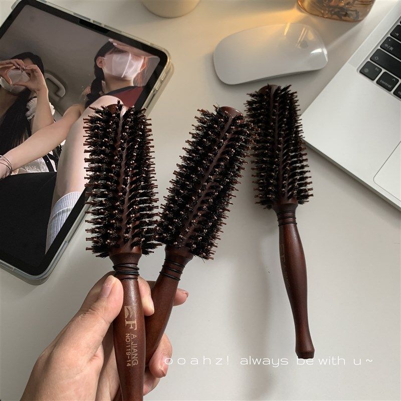 卷发梳梨花头 自吹直发内扣耐高温猪鬃毛荷木滚筒美发造型梳子,家庭/个人清洁工具,梳子/化妆梳/按摩梳,淘宝优惠券,粉丝福利购,淘宝优惠卷