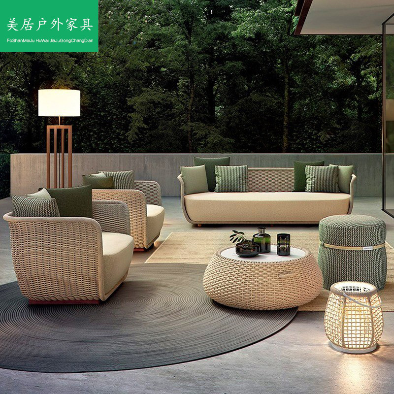 户外藤编沙发庭院阳台室外防晒休闲露台花园阳光房藤沙发桌椅家具,住宅家具,户外沙发,淘宝优惠券,粉丝福利购,淘宝优惠卷