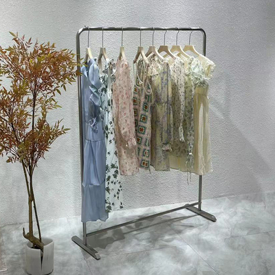 服装店展示架女装童装落地式陈列架网红中岛不锈钢拉丝挂衣架货架