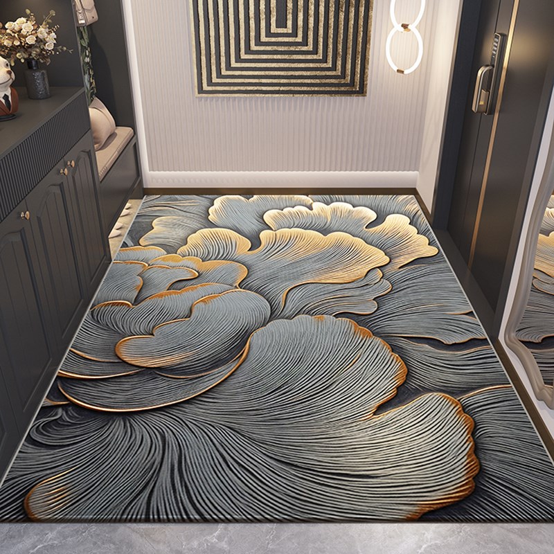 轻奢入户门地垫高端可裁剪地毯北欧复古门垫进门玄关家用客厅脚垫