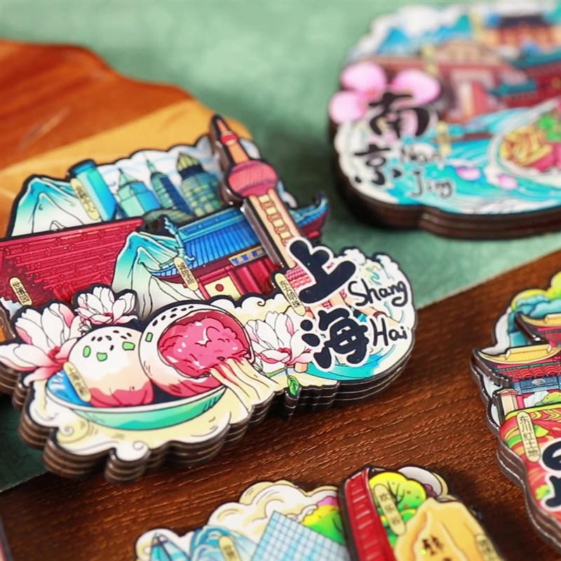 城市风景冰箱贴磁力贴北京杭州成都重庆长沙厦门三亚旅游磁铁贴