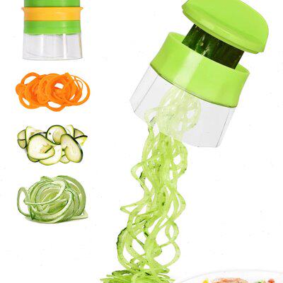 手持式蔬果刨丝器不伤手不锈钢螺旋切丝器瓜果切面条状长丝条工具