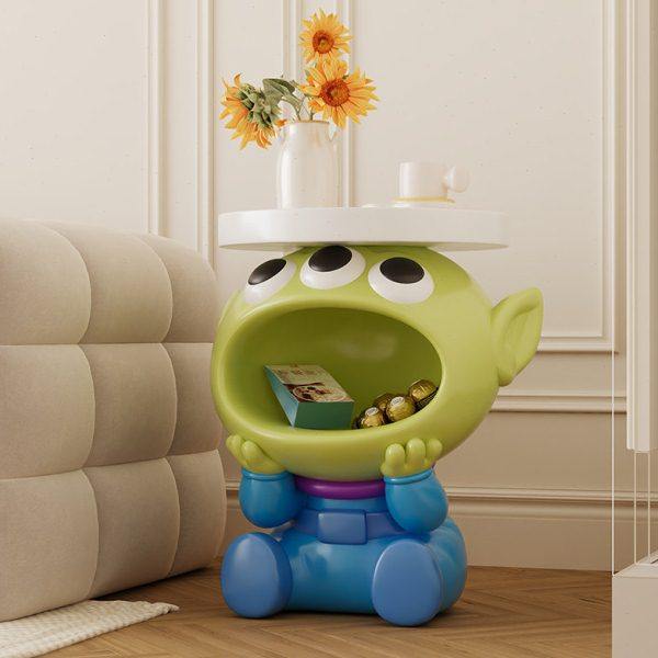 卡通三眼仔茶几落地摆件客厅边几玩偶床头柜可爱家居装饰生日礼物,家居饰品,落地摆件,淘宝优惠券,粉丝福利购,淘宝优惠卷
