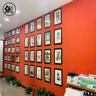 V45O8k美术作品展示框 卡纸相框裱4开A4简易画框学生绘画装裱纸框