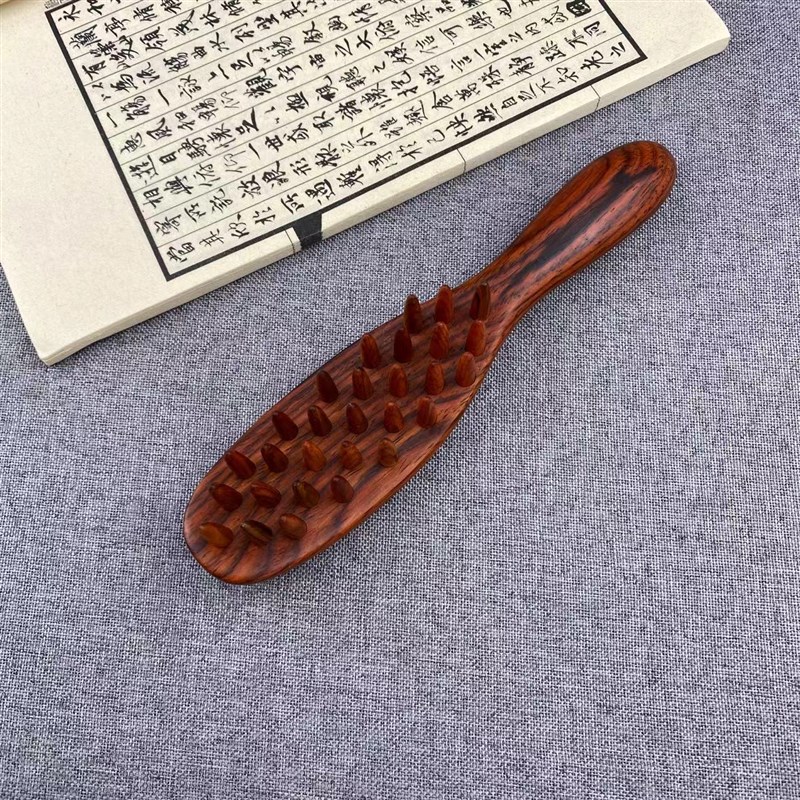 檀木梳子头部经络梳脱发头疗女士专用长发疏通全身头皮按摩梳
