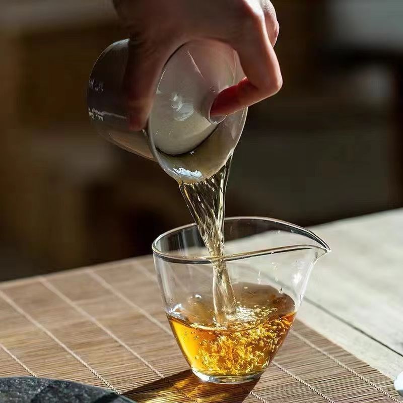 公道杯水滴公杯高硼硅日式玻璃匀杯茶器茶海加厚耐热玻璃无把手杯