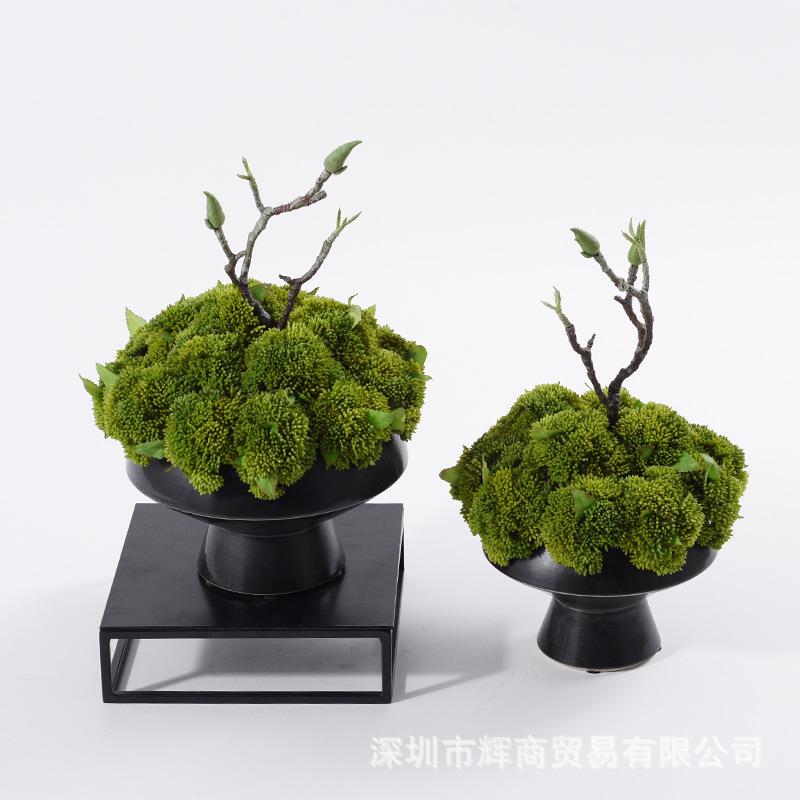 新中式仿真花艺假花装饰室内植物样板房餐桌客厅玄关酒店盆景摆件图片
