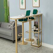 吧台桌北欧轻奢简约现代家用客厅隔断岩板靠墙高脚收纳旋转酒吧椅