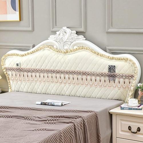 定做欧式半包床头套罩翻新不规则软包套可拆洗防尘半圆绒布旧床罩