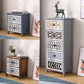 床头柜卧室简易小柜子小型床头收纳柜家用网红储物床边柜复古斗柜