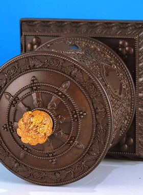 恒嘉纯铜指捻摆件中控汽车载装饰高端精工紫铜工艺品家用饰品桌面