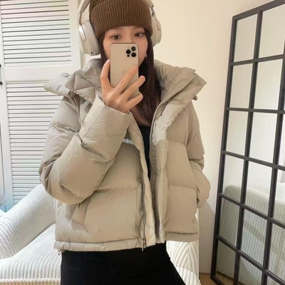 lulu同款冬季Wunder Puff四格羽绒服连帽蓬松鹅绒泡芙短款外套女