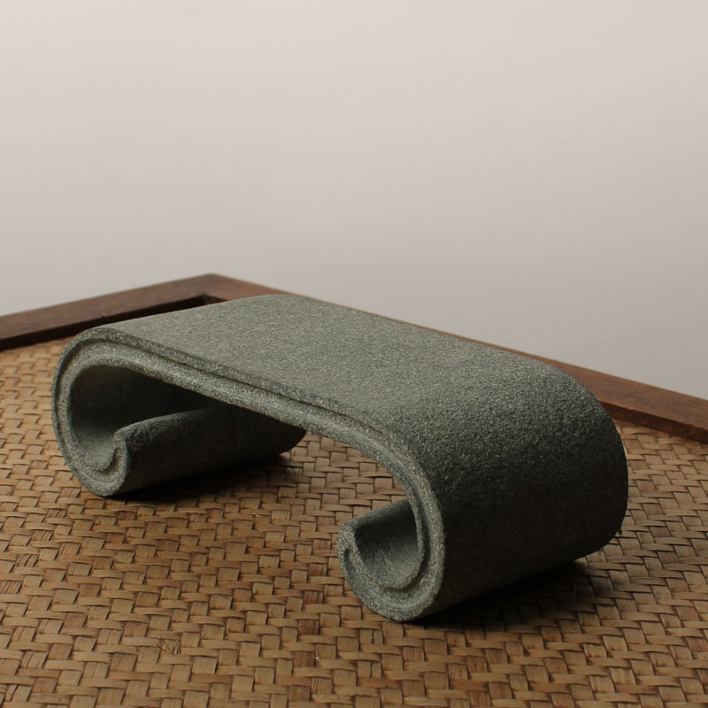 青石花架天然石卷台雕刻古典案台小号花卉台座盆景石头桌面复古架