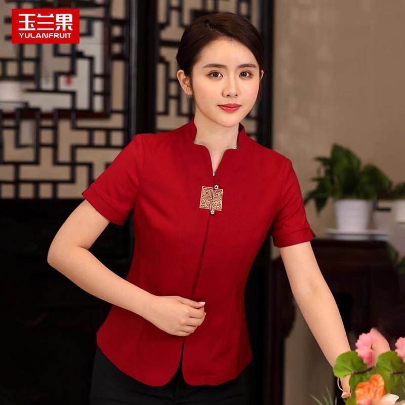 新中式饭厅服务员工作服