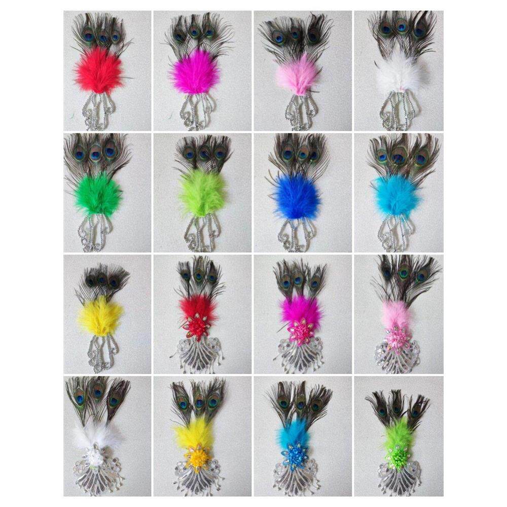 演出头饰舞蹈演出头花傣族舞羽毛孔雀舞成人儿童头饰孔雀舞发饰女