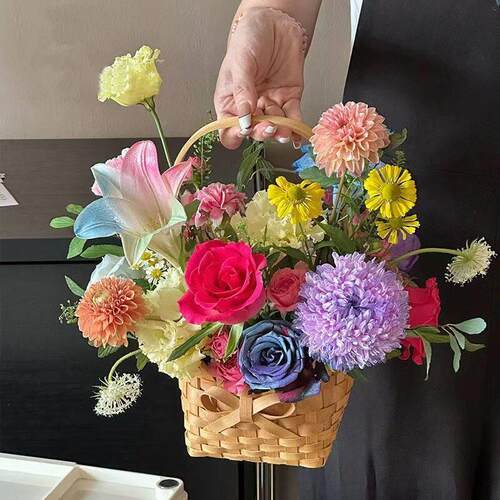 田园风手工编织蝴蝶结花