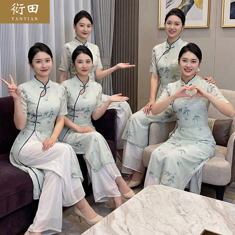 高档美容师工作服女采耳