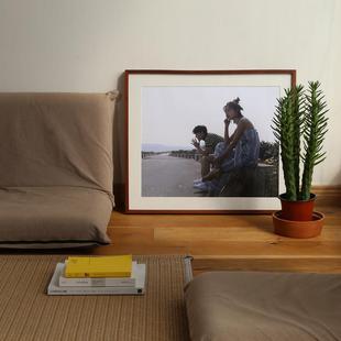 沙比利m洗照片加相框做成定制婚纱照放大挂墙实木大画 画框结婚照