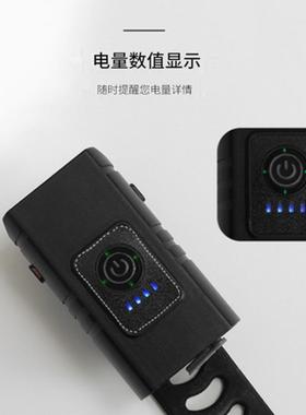 新款自行车前灯 T6带电量显示灯 安全近远光前大灯USB充电单车灯