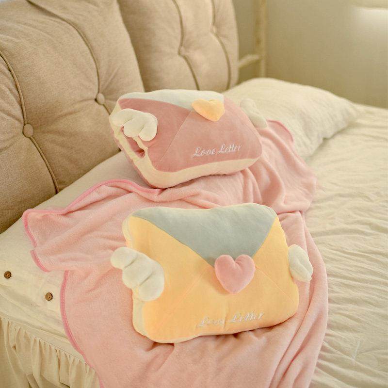 爱的信封抱枕午休车用办公室毯子被子三合一靠垫沙发装饰床上靠枕,居家布艺,抱枕被,淘宝优惠券,粉丝福利购,淘宝优惠卷